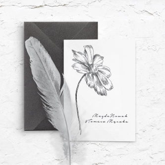 Zaproszenia ślubne Elia - Składane Motyw 4