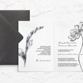 Zaproszenia ślubne Elia - Składane Motyw 4