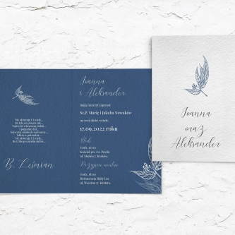 Zaproszenia ślubne Papers - Składane motyw 3