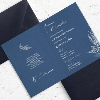 Zaproszenia ślubne Papers - Składane motyw 3