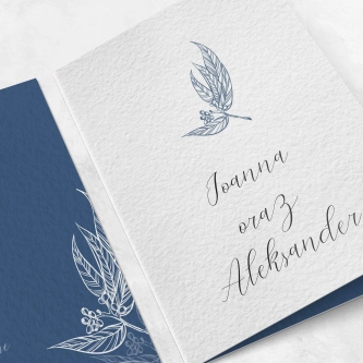 Zaproszenia ślubne Papers - Składane motyw 3