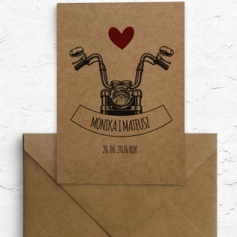 Zaproszenia ślubne Trip - Składane motyw 1