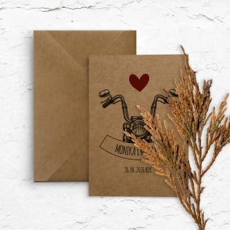 Zaproszenia ślubne Trip - Składane motyw 1