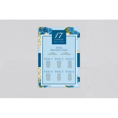 Plan stołów weselnych Nasz Dzień Motyw 3