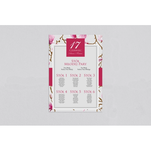 Plan stołów weselnych Nasz Dzień Motyw 5