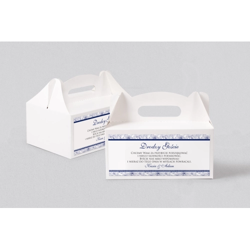 Pudełko na ciasto weselne Ornaments - Motyw 1