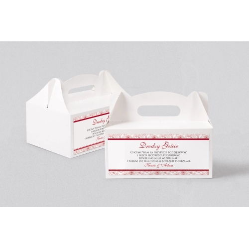 Pudełko na ciasto weselne Ornaments - Motyw 2