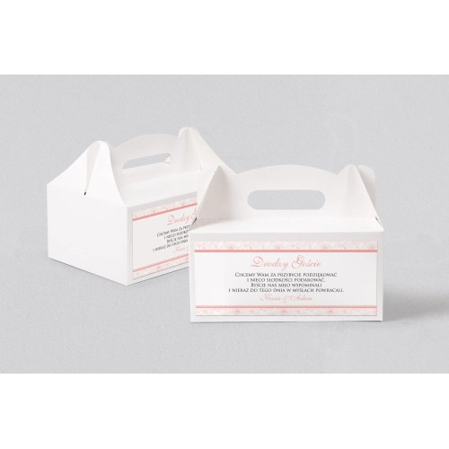 Pudełko na ciasto weselne Ornaments - Motyw 5