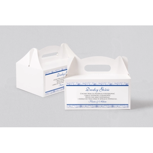 Pudełko na ciasto weselne Ornaments - Motyw 6