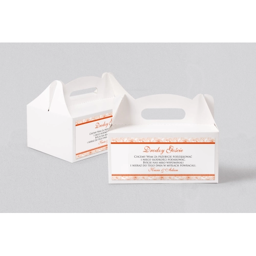 Pudełko na ciasto weselne Ornaments - Motyw 7