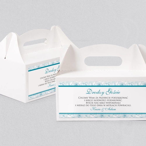 Pudełko na ciasto weselne Ornaments - Motyw 8