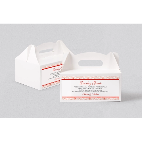 Pudełko na ciasto weselne Ornaments - Motyw 9