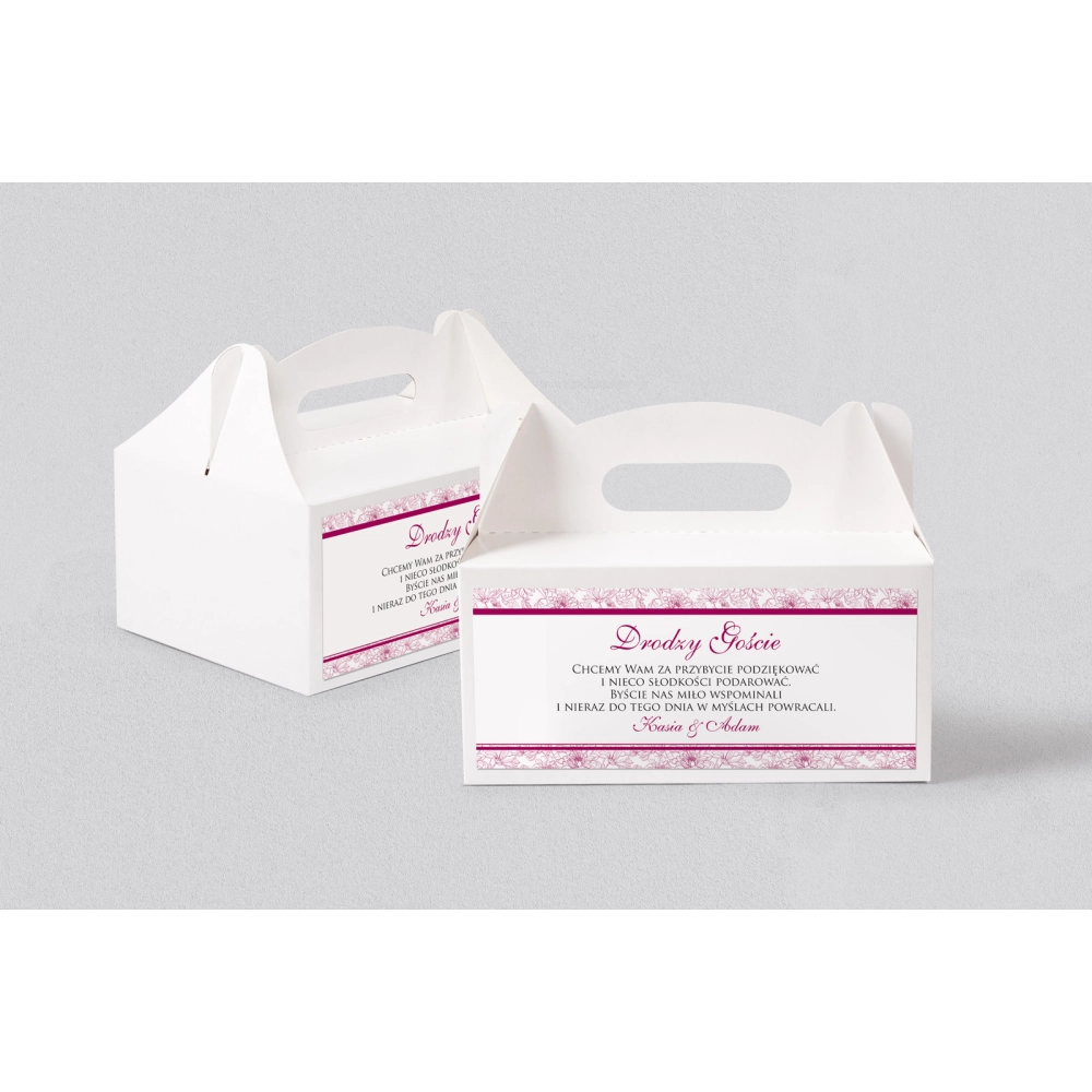 Pudełko na ciasto weselne Ornaments - Motyw 10
