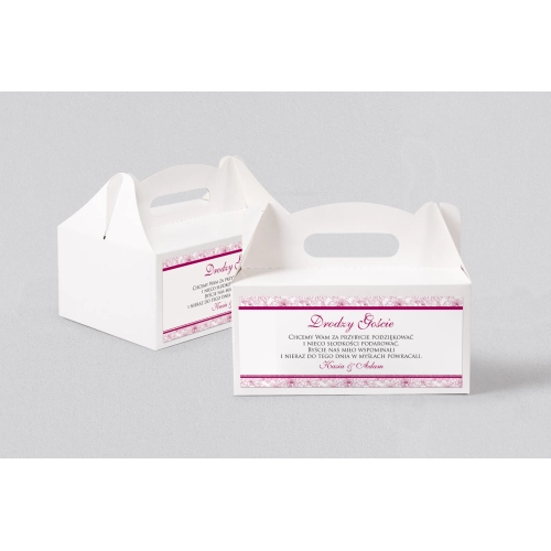 Pudełko na ciasto weselne Ornaments - Motyw 10