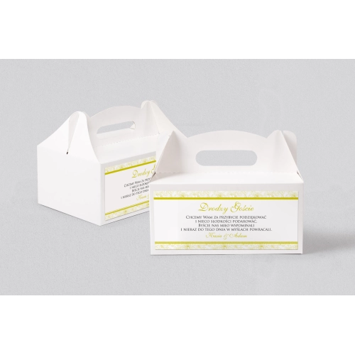 Pudełko na ciasto weselne Ornaments - Motyw 11