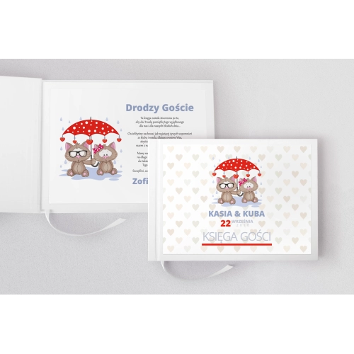 Księga Gości Weselnych Uroczy Deszcz Motyw 11