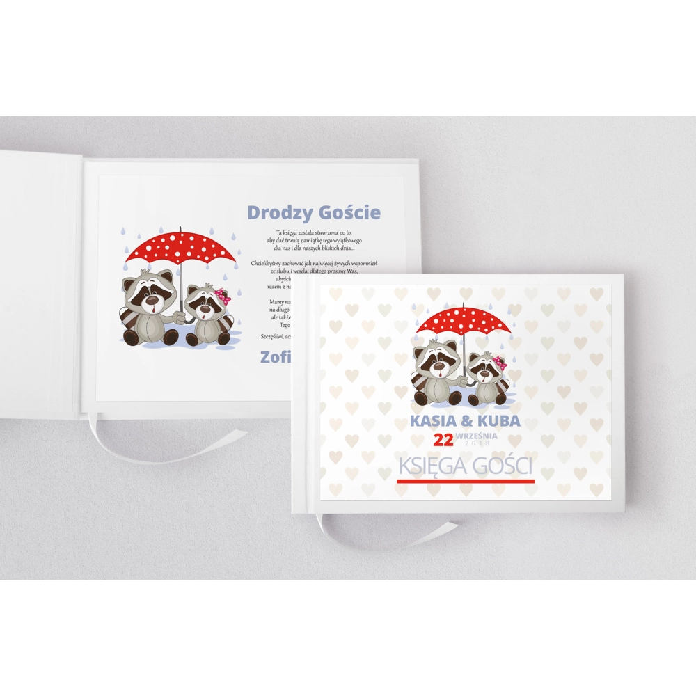 Księga Gości Weselnych Uroczy Deszcz Motyw 18