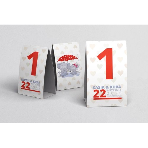 Numerki na stół Uroczy Deszcz Motyw 9