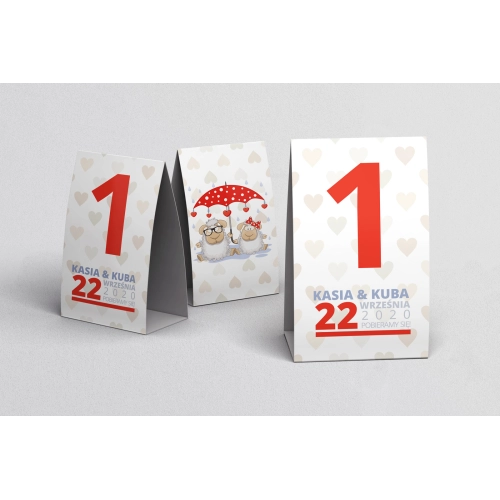 Numerki na stół Uroczy Deszcz Motyw 12