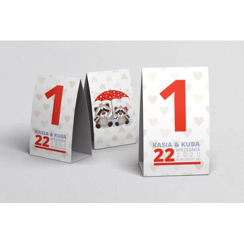 Numerki na stół Uroczy Deszcz Motyw 18