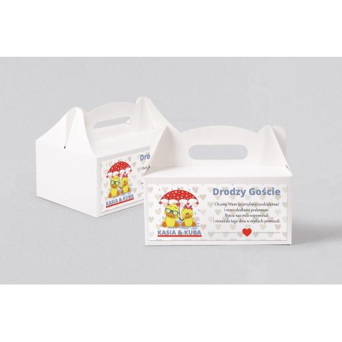 Pudełko na ciasto weselne Uroczy Deszcz Motyw 5