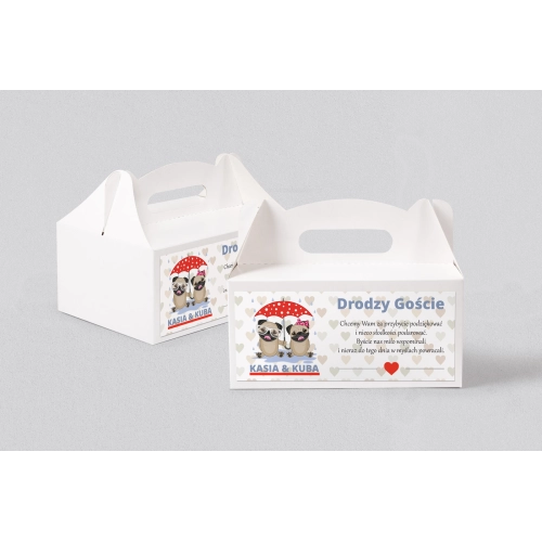 Pudełko na ciasto weselne Uroczy Deszcz Motyw 6