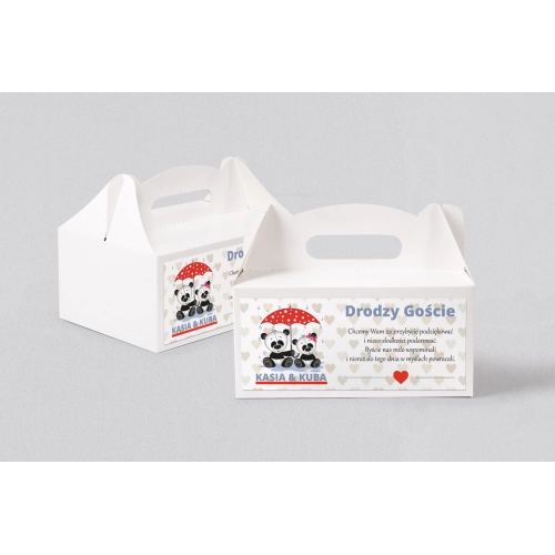 Pudełko na ciasto weselne Uroczy Deszcz Motyw 8