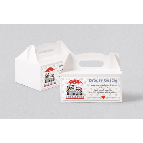 Pudełko na ciasto weselne Uroczy Deszcz Motyw 18