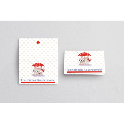 Winietki ślubne składane Uroczy Deszcz Motyw 4