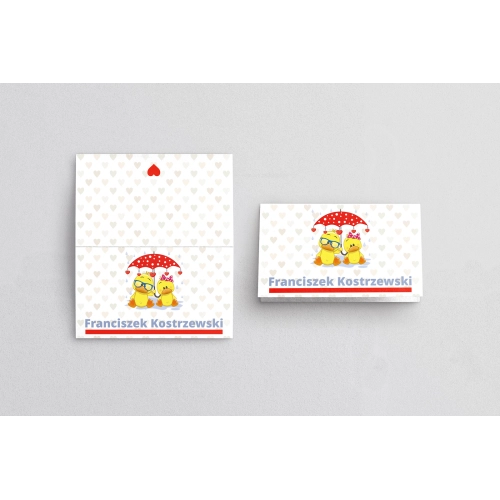 Winietki ślubne składane Uroczy Deszcz Motyw 5