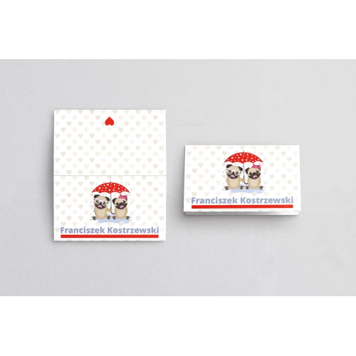 Winietki ślubne składane Uroczy Deszcz Motyw 6