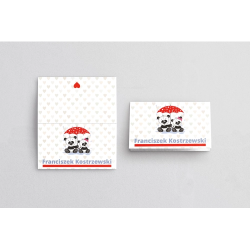 Winietki ślubne składane Uroczy Deszcz Motyw 8