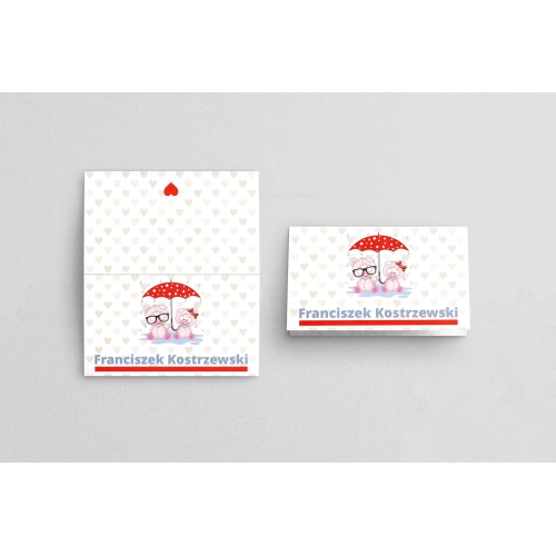 Winietki ślubne składane Uroczy Deszcz Motyw 10