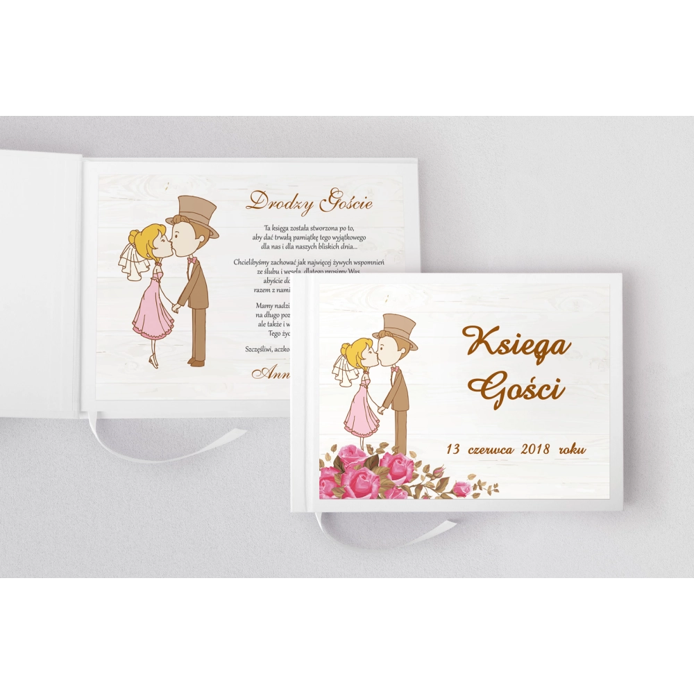 Księga Gości Weselnych Naturalna Miłość Motyw 1