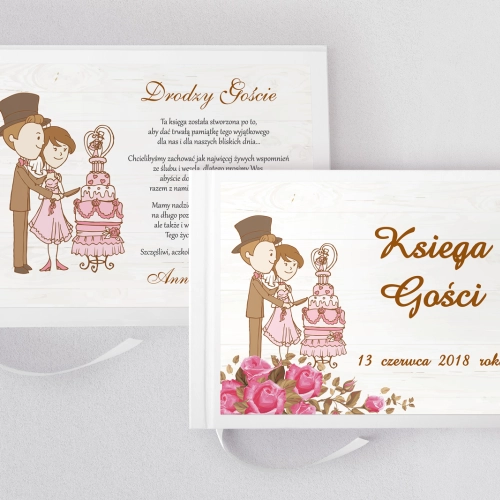 Księga Gości Weselnych Naturalna Miłość Motyw 8