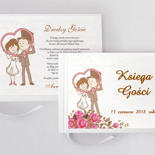 Księga Gości Weselnych Naturalna Miłość Motyw 9