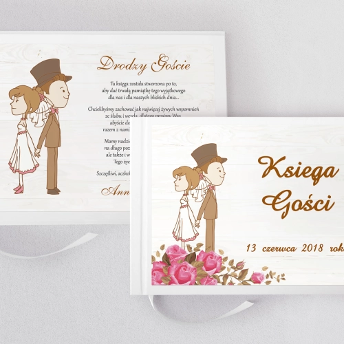 Księga Gości Weselnych Naturalna Miłość Motyw 10