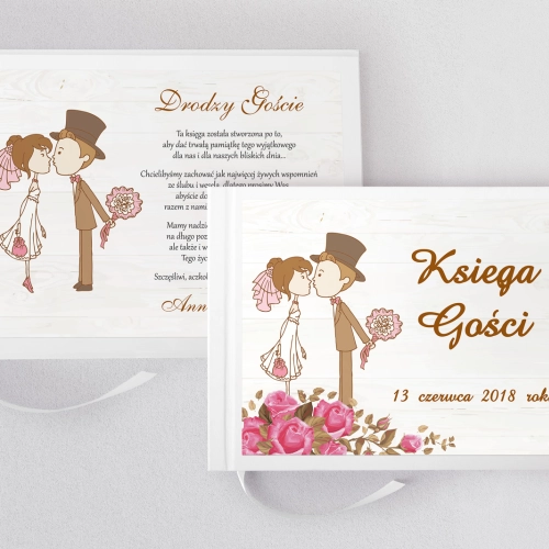 Księga Gości Weselnych Naturalna Miłość Motyw 12