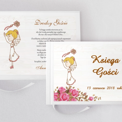 Księga Gości Weselnych Naturalna Miłość Motyw 14