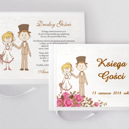 Księga Gości Weselnych Naturalna Miłość Motyw 16