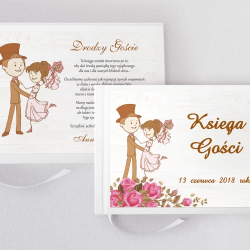 Księga Gości Weselnych Naturalna Miłość Motyw 17