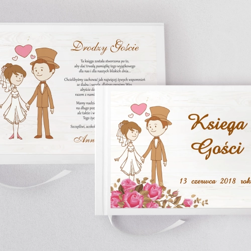 Księga Gości Weselnych Naturalna Miłość Motyw 18