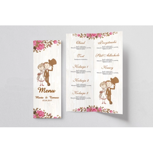 Menu Weselne Naturalna Miłość Motyw 2