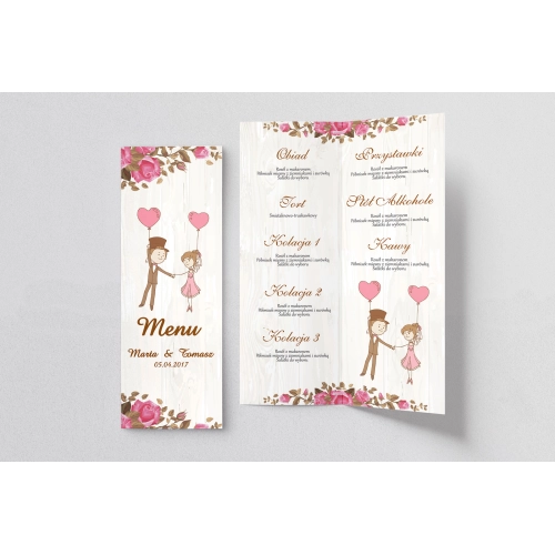 Menu Weselne Naturalna Miłość Motyw 3