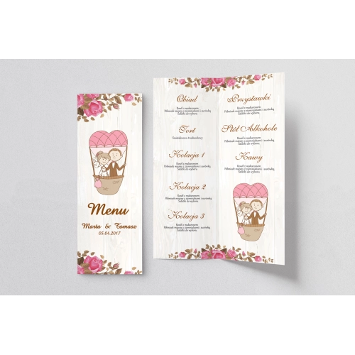 Menu Weselne Naturalna Miłość Motyw 4
