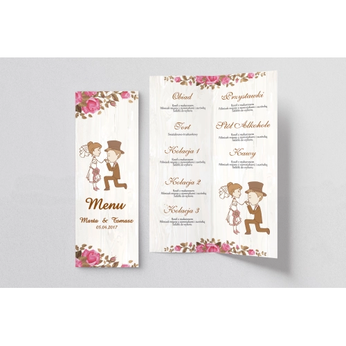 Menu Weselne Naturalna Miłość Motyw 5