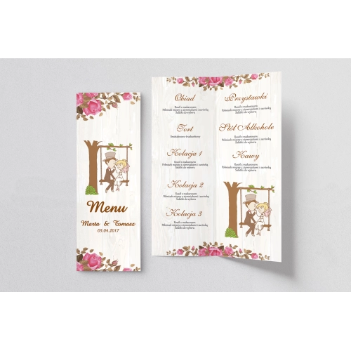 Menu Weselne Naturalna Miłość Motyw 7