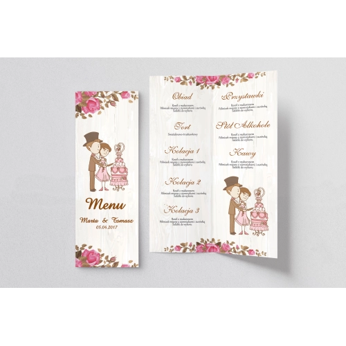 Menu Weselne Naturalna Miłość Motyw 8