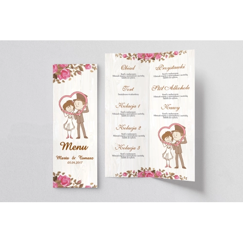 Menu Weselne Naturalna Miłość Motyw 9