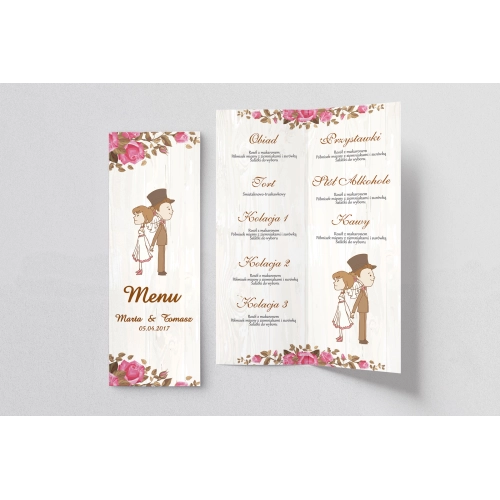 Menu Weselne Naturalna Miłość Motyw 10